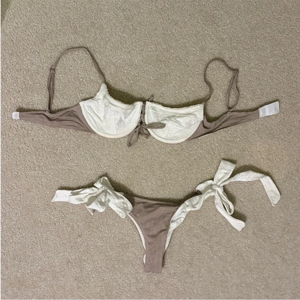 Frankie's x Sydney Sweeney Eyelet Underwire Bikini Top + Side-Tie Bottoms